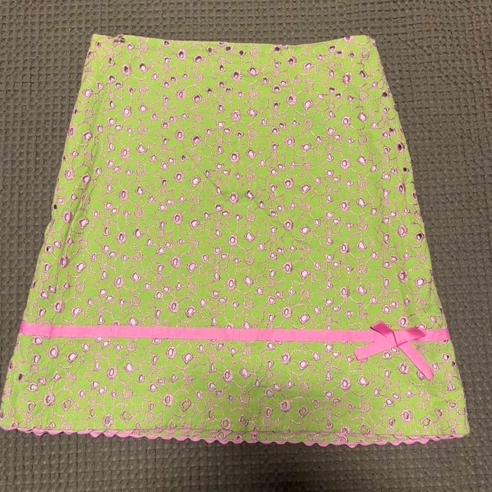 Bright colored skirt